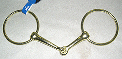 brass plated snaffle bit